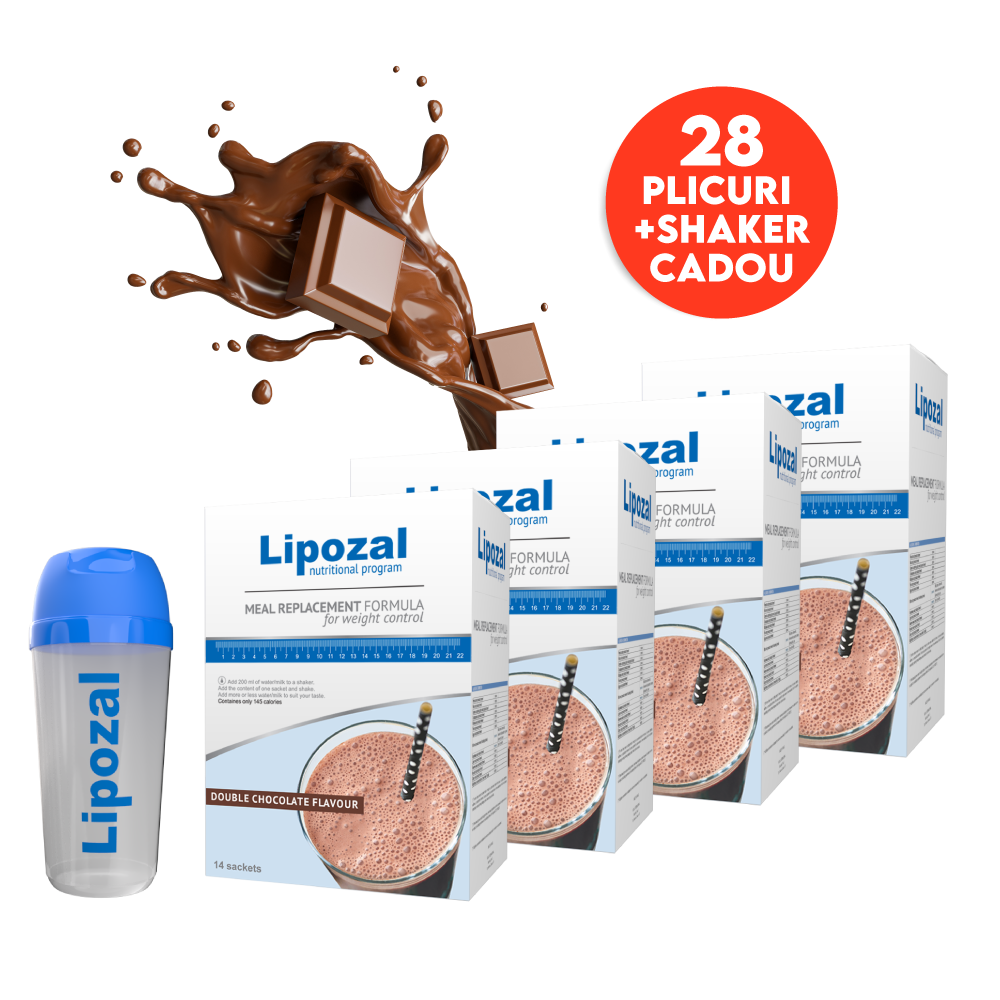 Lipozal Ciocolata 28 plicuri + Shaker CADOU